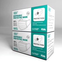 Load image into Gallery viewer, 3 PLY Disposable Face Mask - Non Medical | 50 pcs (10 x 5 pack in a box)