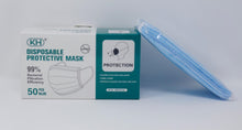 Load image into Gallery viewer, 3 PLY Disposable Face Mask - Non Medical  | 50 pcs (10 x 5 pack in a box)
